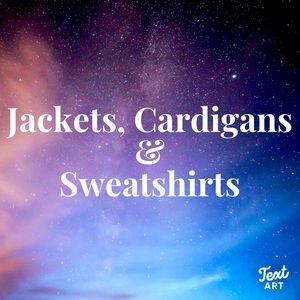 Available jackets, cardigans and sweatshirts